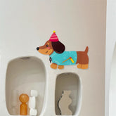 Dachshund Party Wall Clock Time to Wag & Celebrate