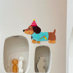 Dachshund Party Wall Clock Time to Wag & Celebrate