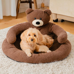 Teddy Bear Plush Pet Bed