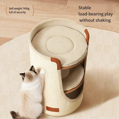 Sisal Bucket Cat Scratching Board – 3-in-1 Round Bed & Furniture Protector