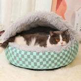 Diamond Quilt Pet Nest Soft Cozy Bed for Cats & Dogs
