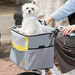 Pet Bicycle Basket – Front Bike Carrier for Small Dogs & Cats