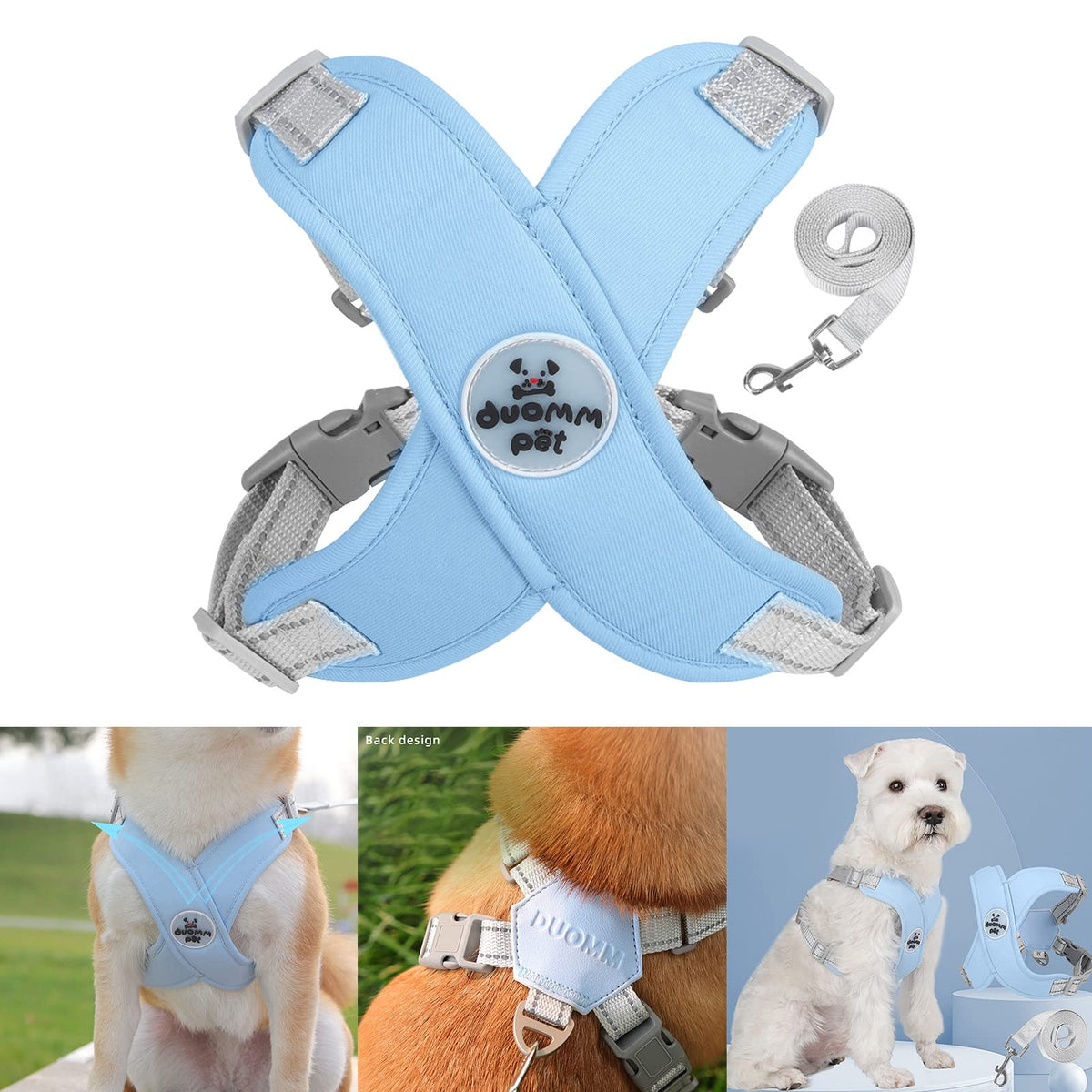 X Shape Breathable Harness Leash Set