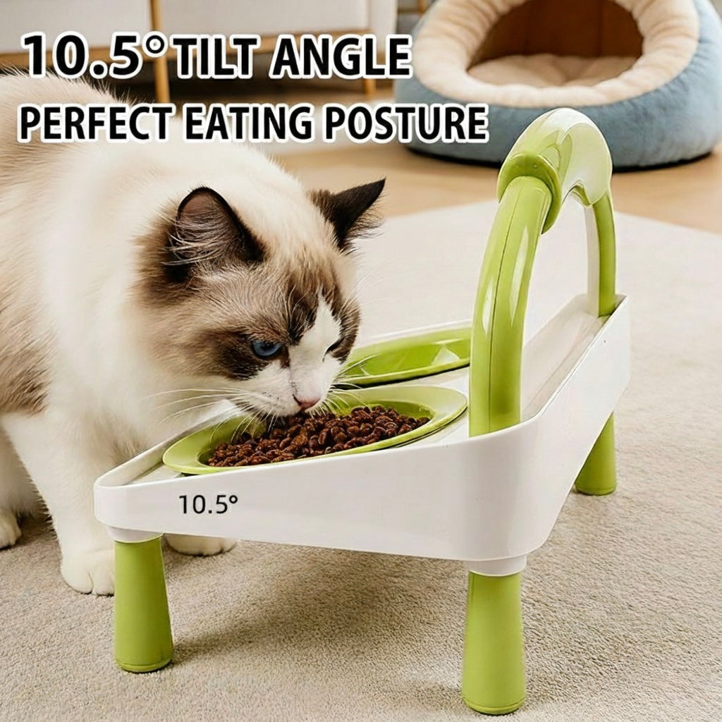 Elevated Double Pet Bowl for Cats & Dogs