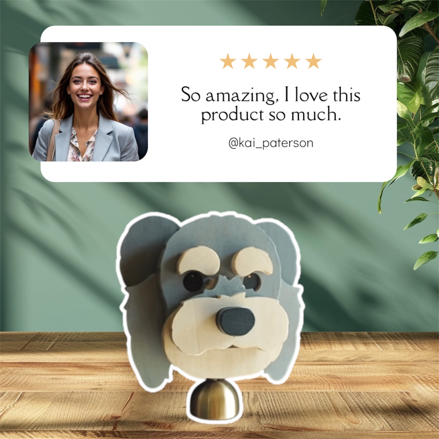 Handmade Dog Door Bell
