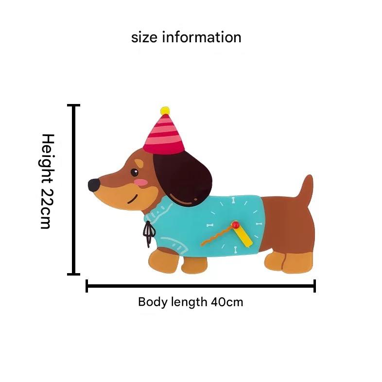 Dachshund Party Wall Clock Time to Wag &amp; Celebrate