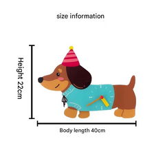 Dachshund Party Wall Clock Time to Wag &amp; Celebrate