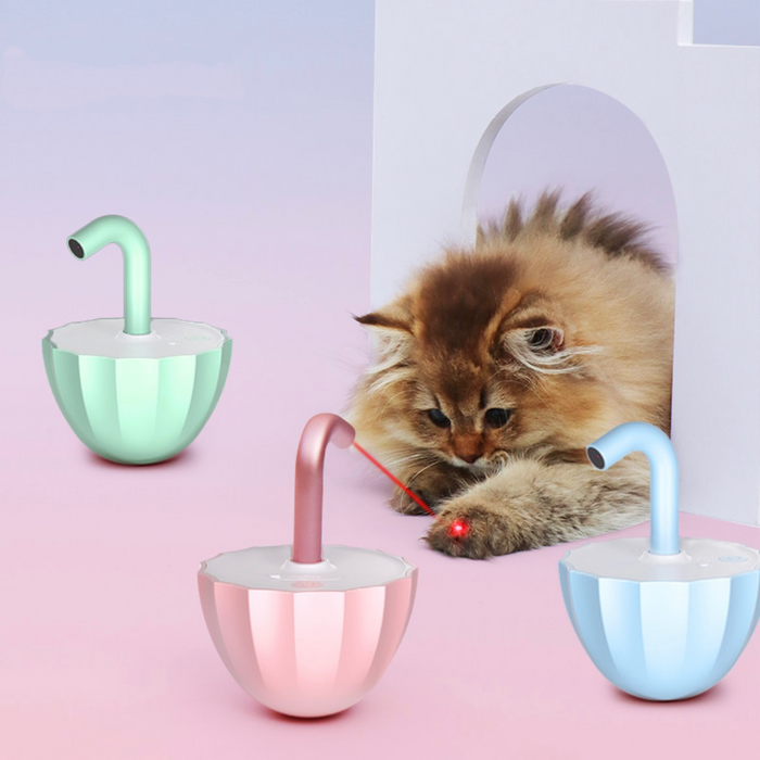 Automatic 360° Laser Cat Toy Interactive Rechargeable Catnip Play Toy