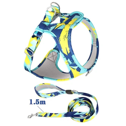 Adjustable Dog Cat Harness Vest No-Choke Pet Walking Harness