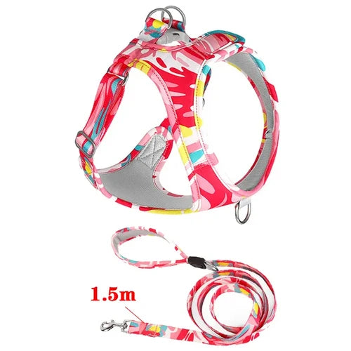 Adjustable Dog Cat Harness Vest No-Choke Pet Walking Harness