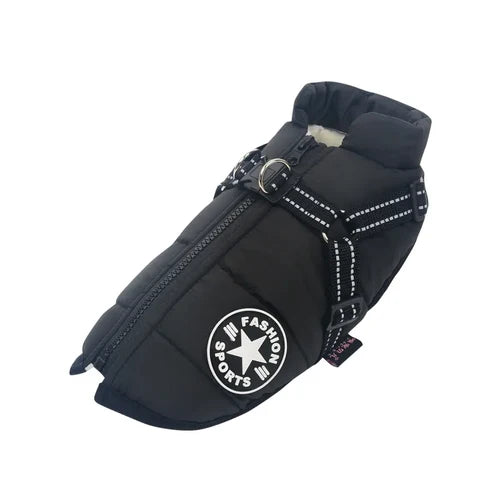 Dog Winter Jacket with Harness Warm Pet Coat for Outdoor Walking