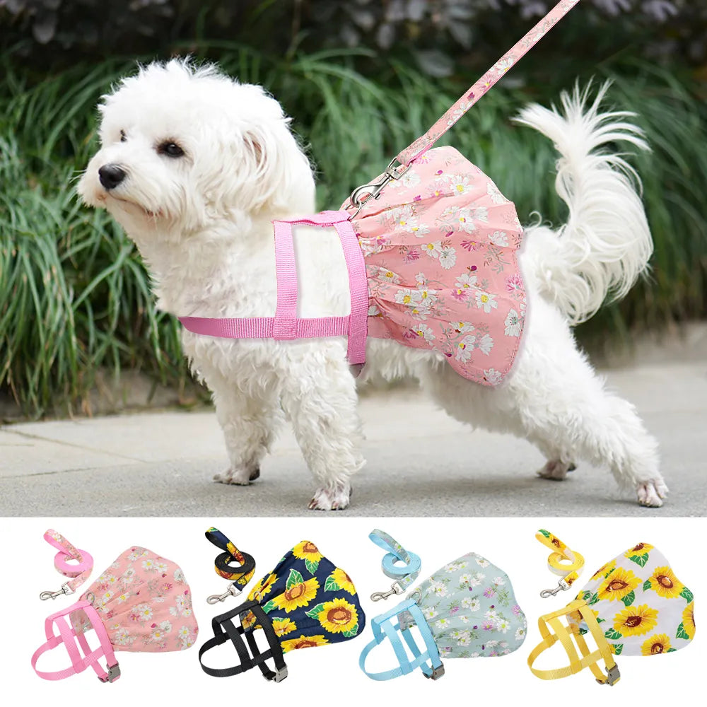 Floral Puppy Harness Dress
