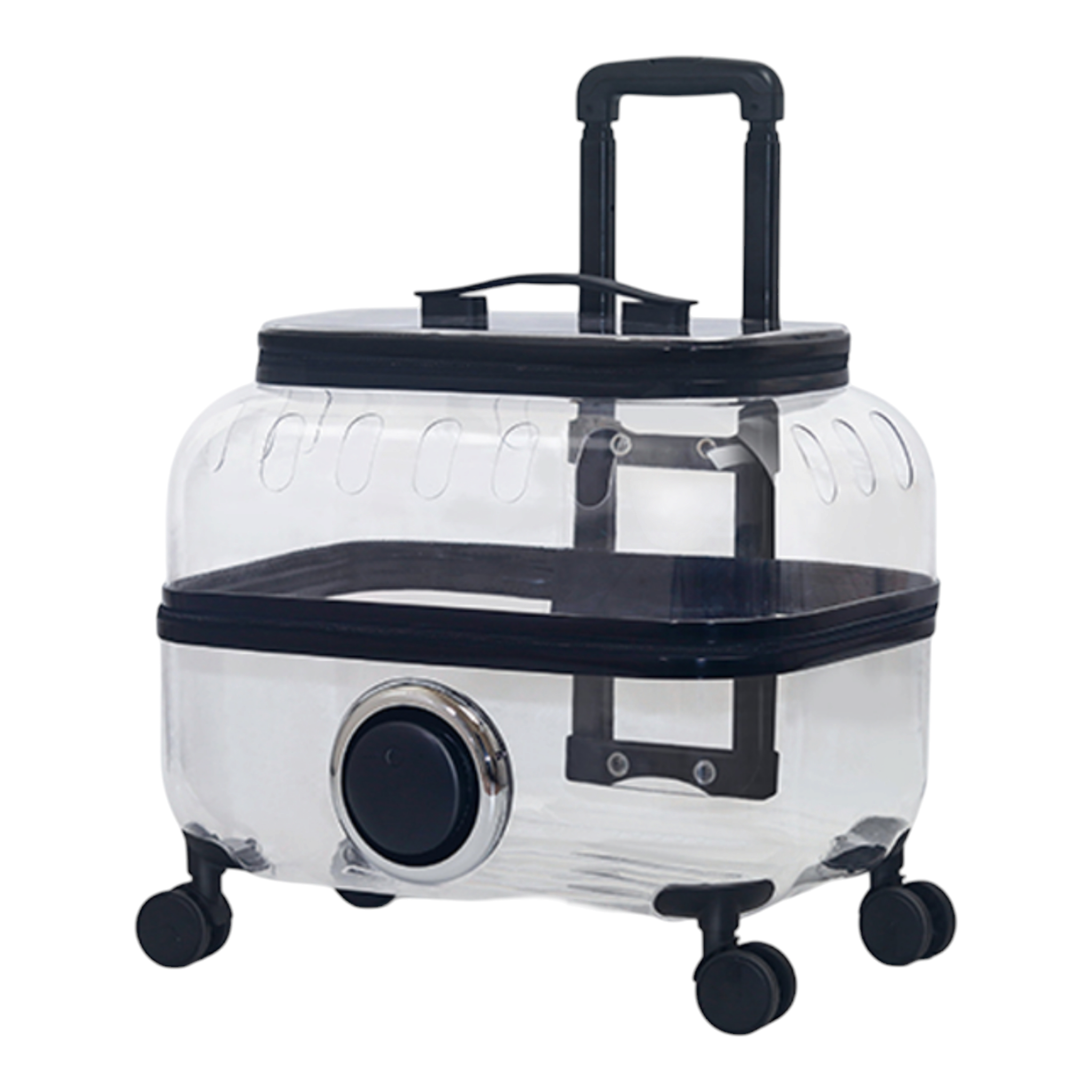 Transparent Pet Travel Trolley