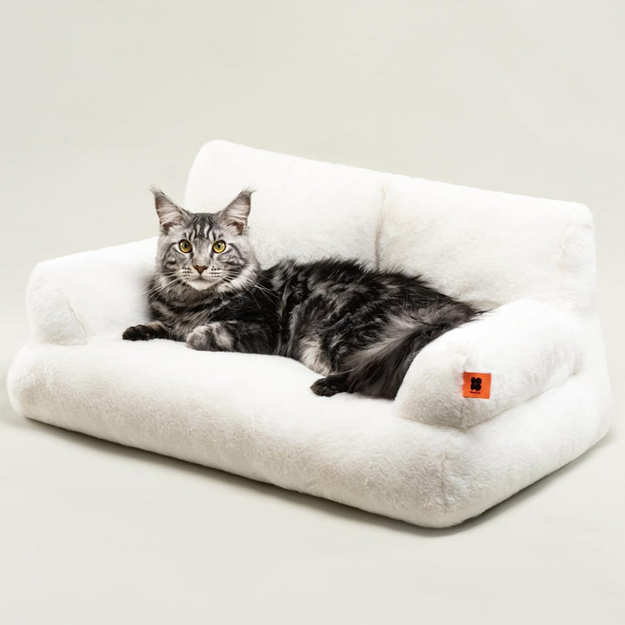Fluffy Pet Sofa Bed Small Medium Cat Dog Couch Washable 15lbs
