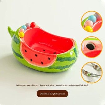 Watermelon Ceramic Fruit Plate