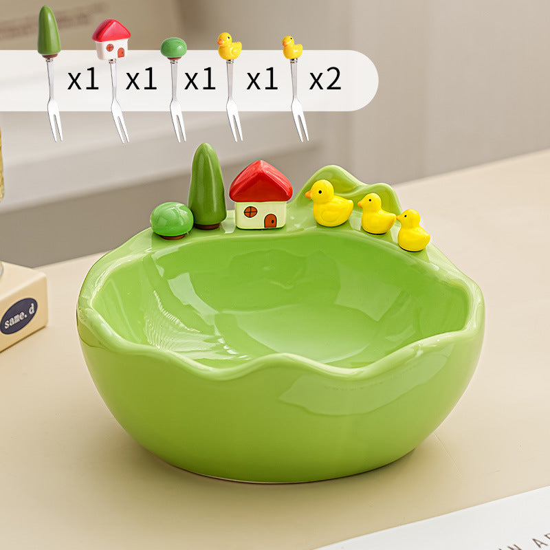 Fruit Bowl With Small Fork