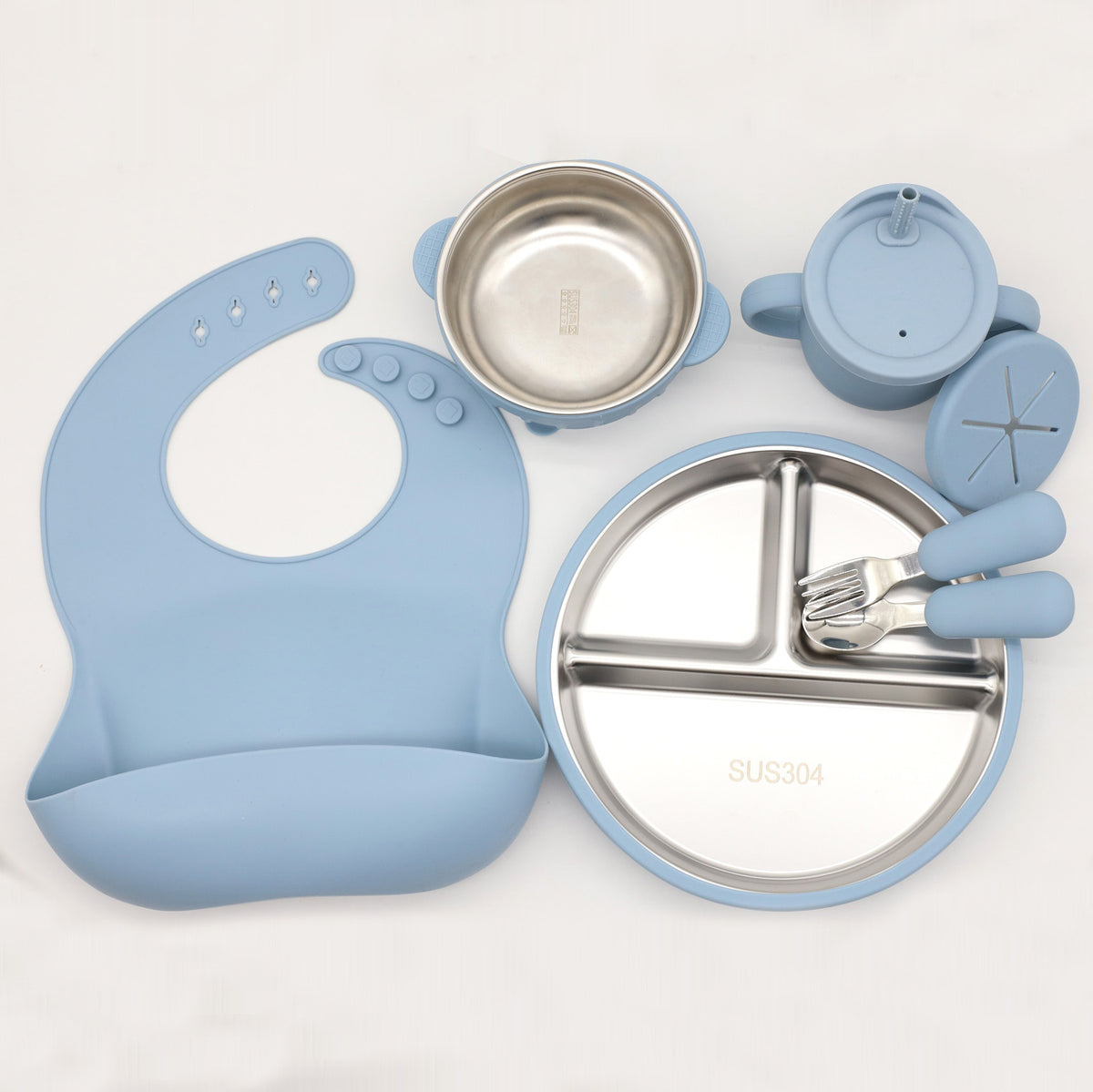 Suction Cup Dinner Plate Bowl Set