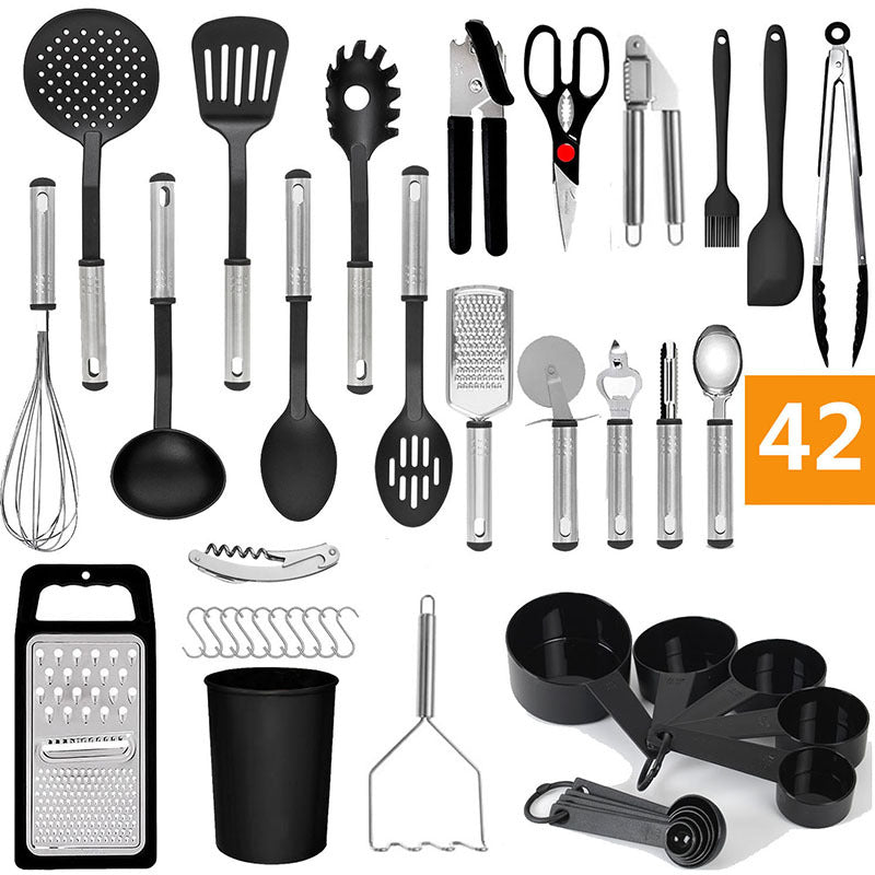 42-Piece Nylon And Stainless Steel Kitchen Utensil Set